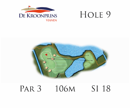 Hole 9 | Golfbaan de Kroonprins in Vianen